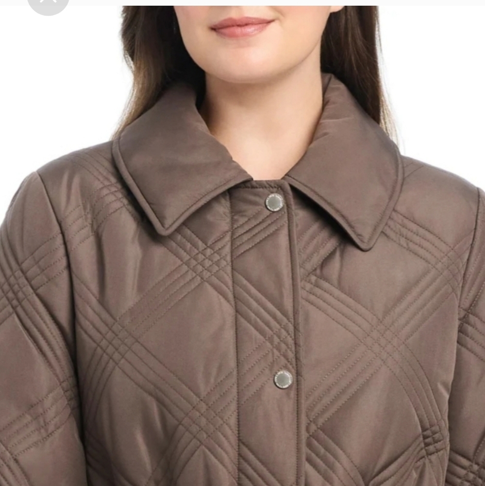Jones New York Women's Belted Quilt Jacket, Nwt - Picture 4 of 5